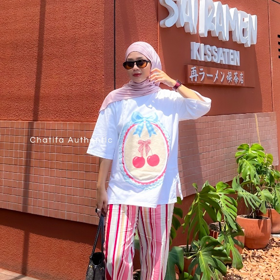 CHATIFA AUTHENTIC | setelan oversize kaos | 100% Original