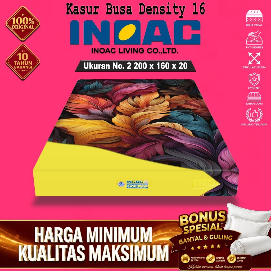 [ 200x160x20 ] Kasur Busa No. 2 INOAC EPV D16 Garansi 10 Tahun
