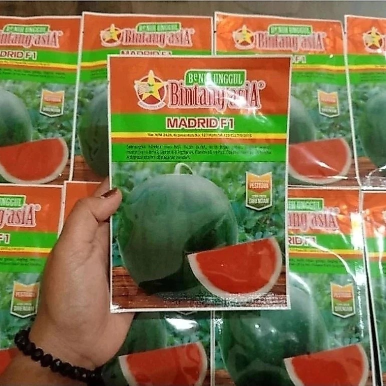 bibit semangka non biji/benih semangka Non biji madrid f1 kemasan 20 gr