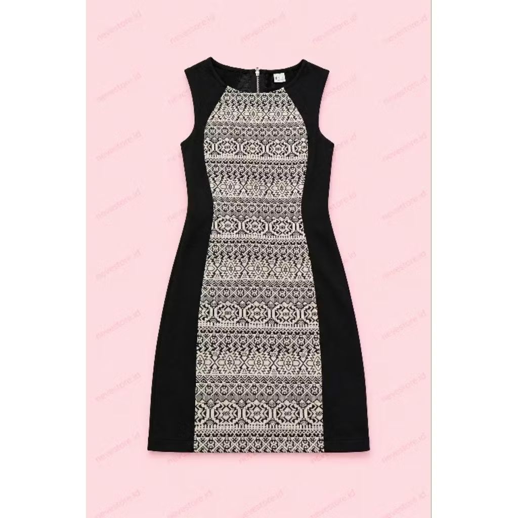 hm Black White Bodycon Dress