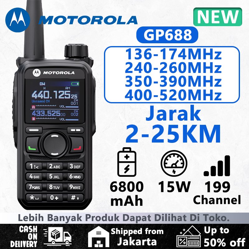 HT Motorola GP688 walkie talkie dua arah radio jarak jauh radio walkie walkie motorola walkie talkie