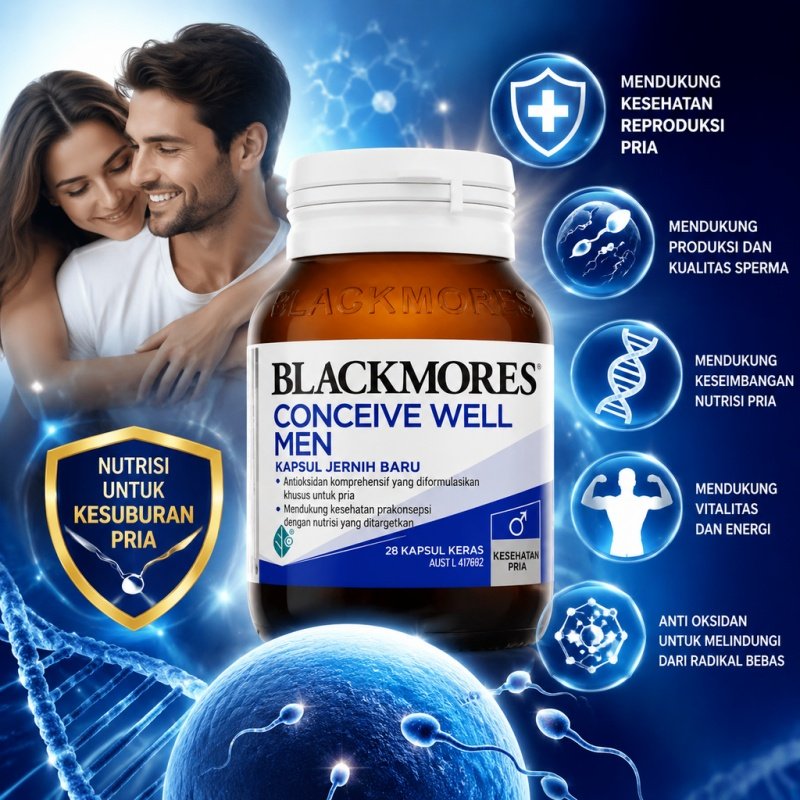 BLACKMORES Conceive Well Men 28 Kapsul Menjaga Kesehatan Sperma