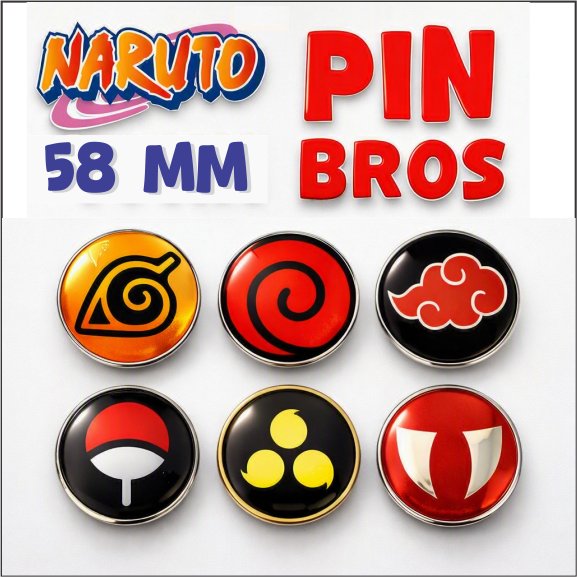 Pin Bros Naruto 58 mm - Viralnesia