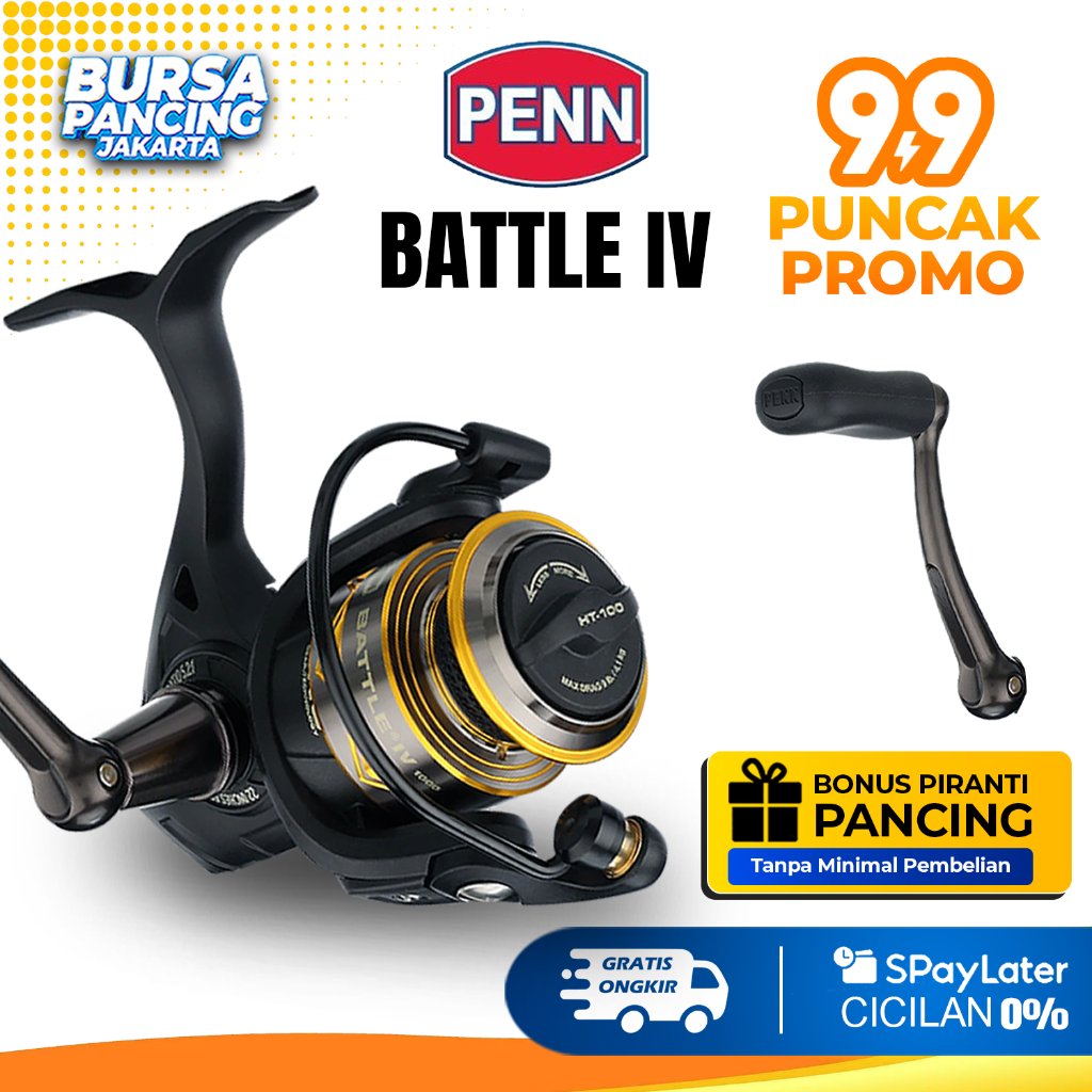 PENN Reel Pancing Spinning BATTLE IV 1000 - 10000 Hydro Armor Full Metal Body Sideplate Saltwater