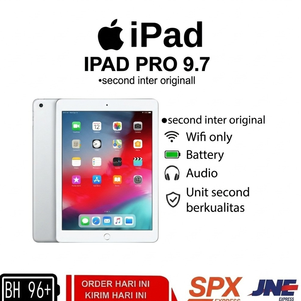 APPLE IPAD PRO 9.7 wifi only inter second original batrai 100% ori