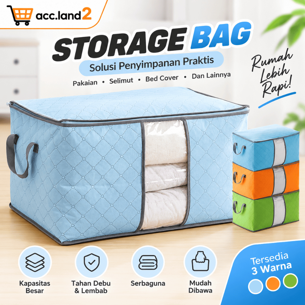 HB Storage Box JUMBO Tempat Penyimpanan Baju Serbaguna / Organizer Box / storage box