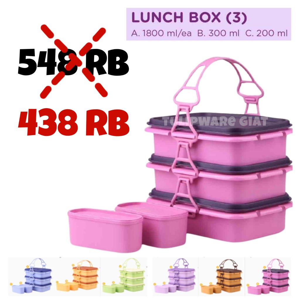 TULIPWARE LUNCH BOX RANTANG 3 SUSUN Bisa Untuk Mengukus