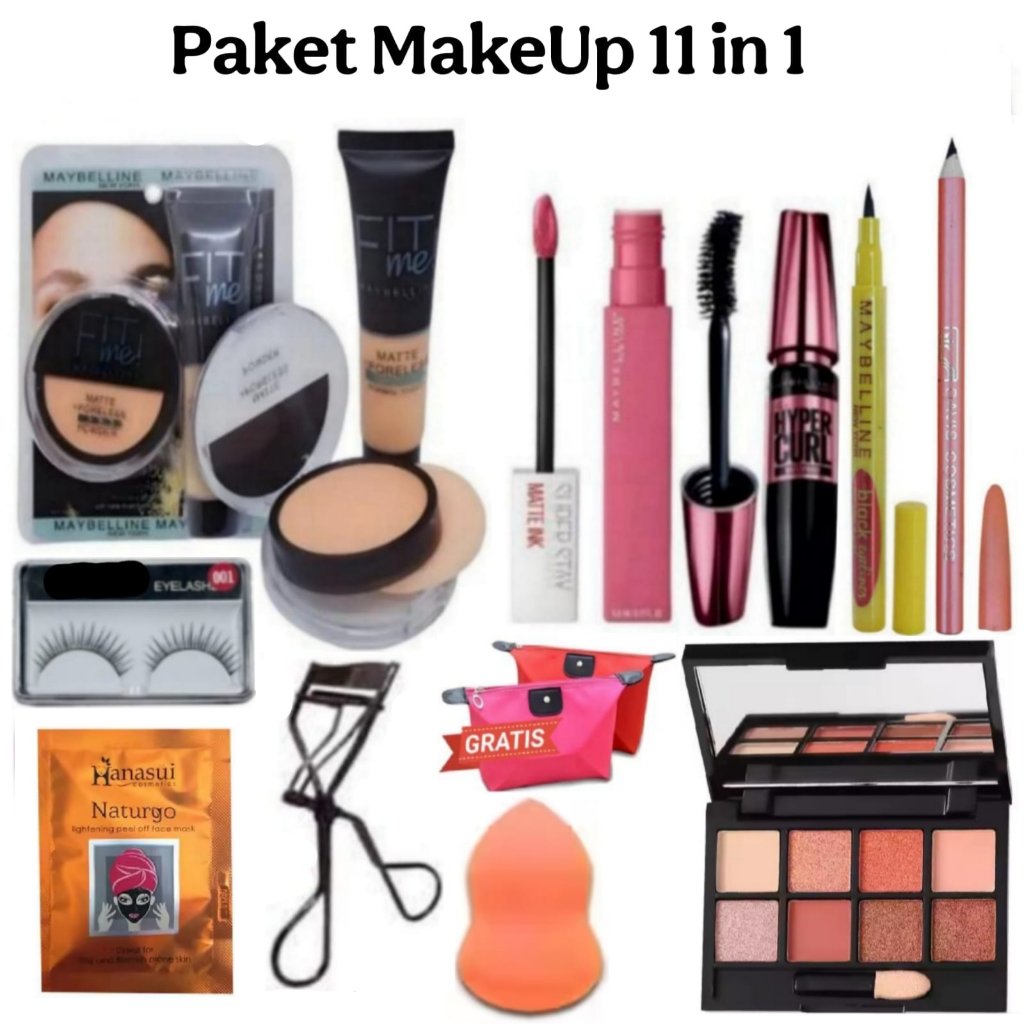 Paket Kosmetik Make Over Super Lengkap Murah / Paket Makeup Komplit 11 in 1 / Makeup Lengkap 1 Set G
