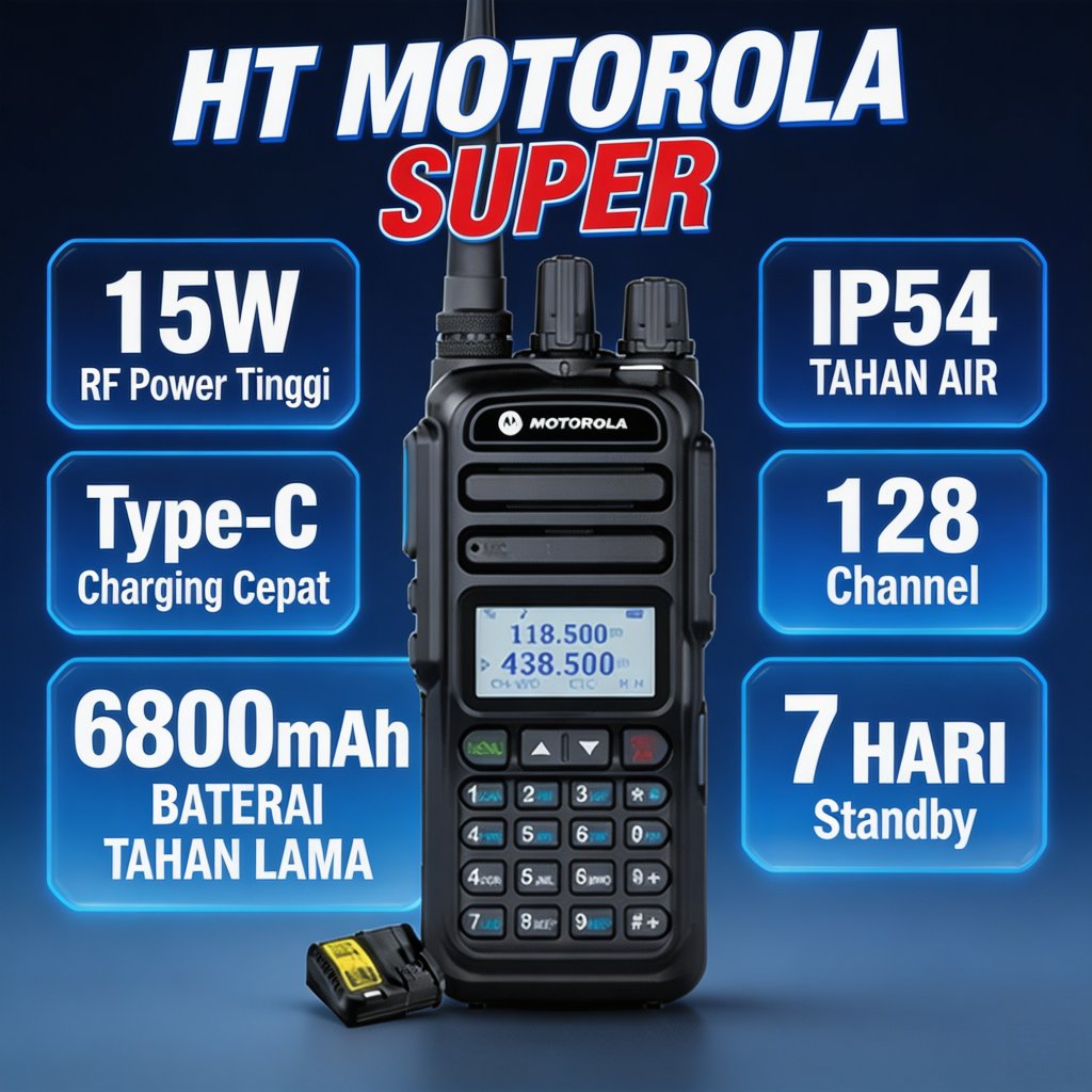 HT Motorola 370S Walkie Talkie HighPower UV Radio Walkie talkie jarak jauhWalkie talkie anak Radio h