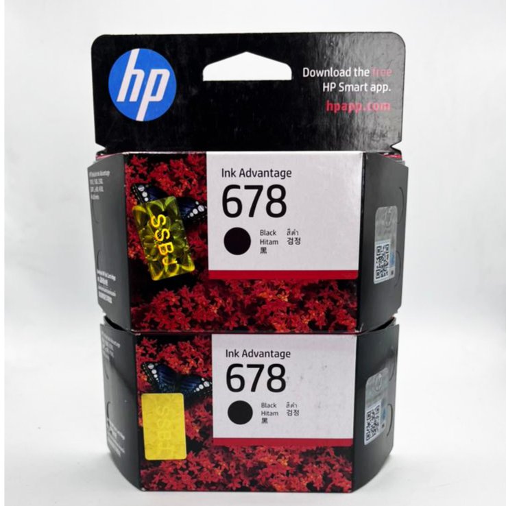 Tinta HP 678 Original Cartridge Printer HP 678 Black Hitam & Color Warna