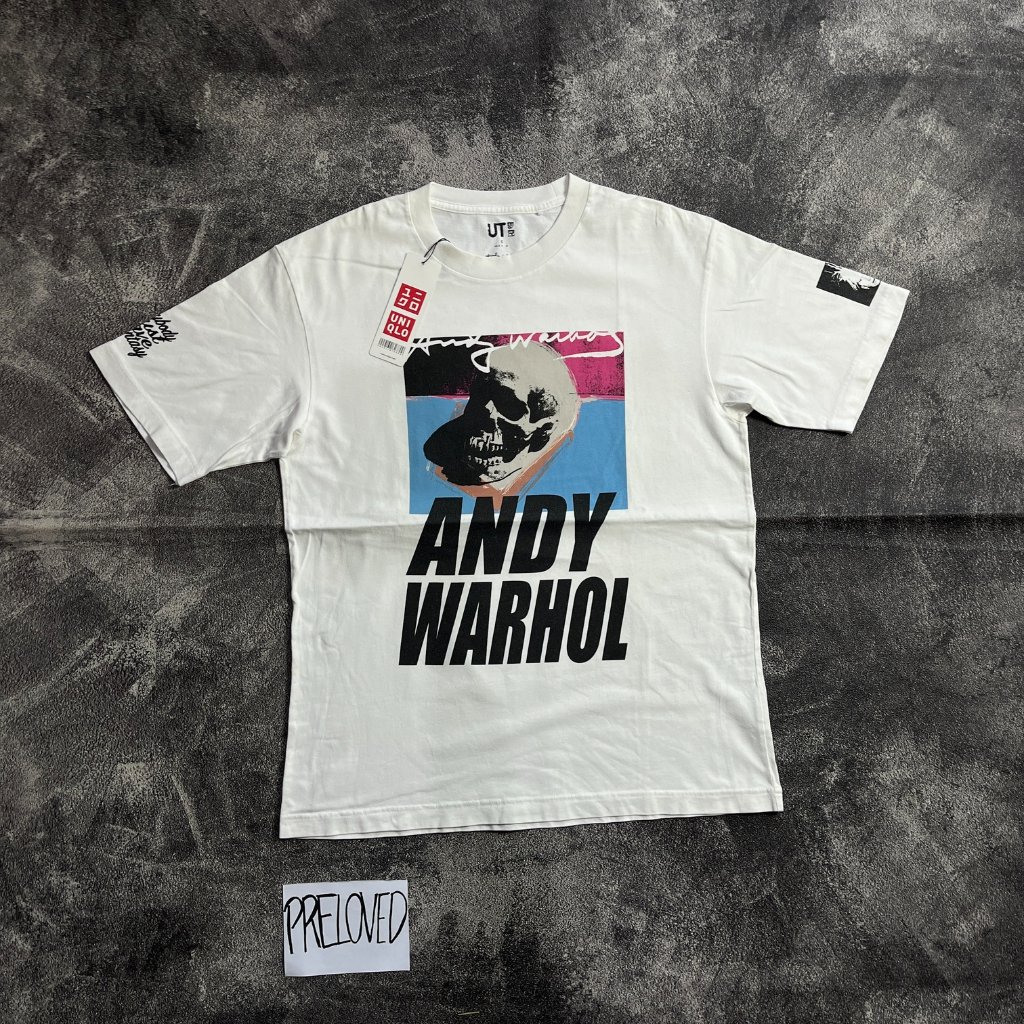 Tshirt Uniqlo UT x Andy Warhol Kaos Putih ukuran S