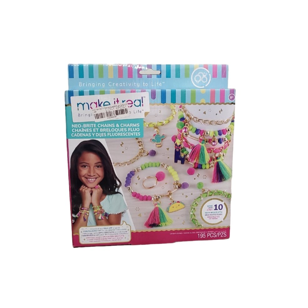 Make It Real: Neo-Brite Chains & Charm DIY Bracelet / Jewelry Making Kit - Mainan Kreativitas