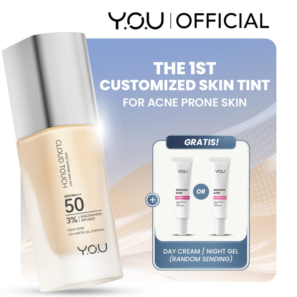 YOU Cloud Touch 3% Niacinamide Acne Defense Skin Tint For Oily Acne Prone Skin Perfect Coverage Liqu