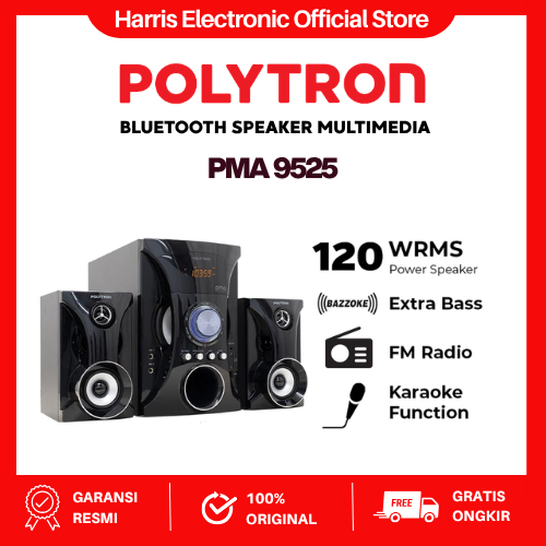 POLYTRON Bluetooth Speaker PMA 9525 Super Bass Karaoke