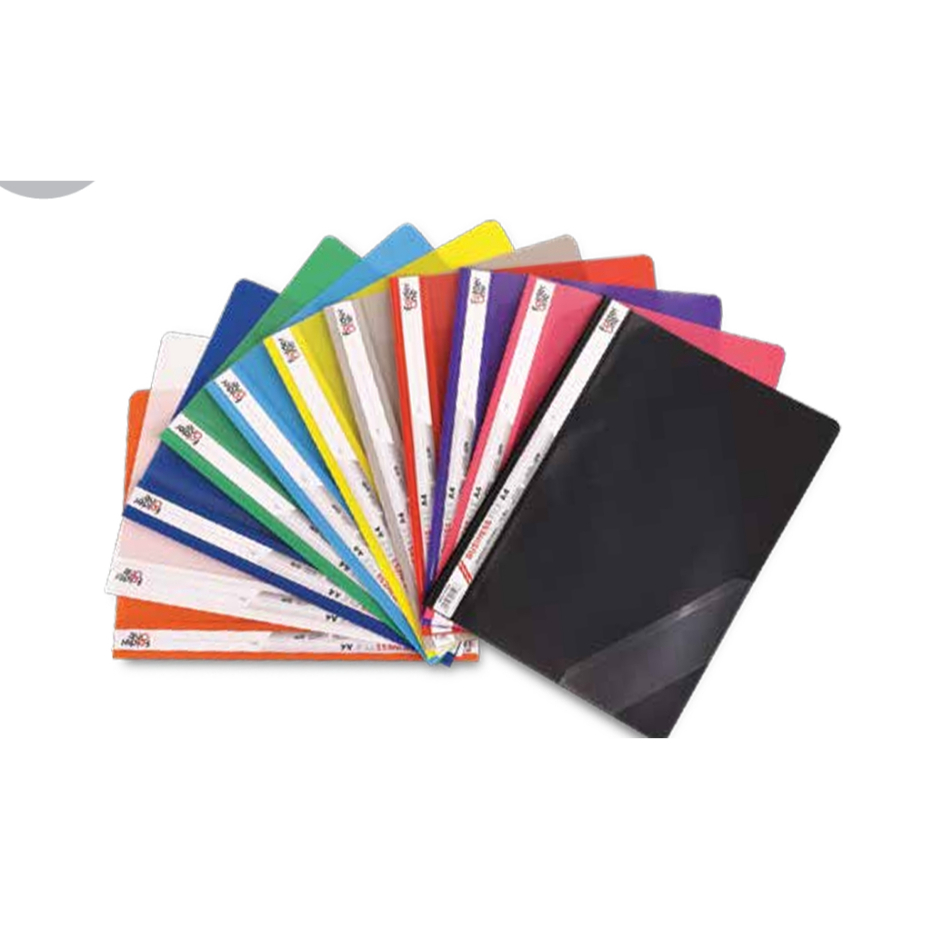 Map Plastik Bussines File Snelhecter Folderone Ukuran A4 F4 - 1 Lusin Isi 12 Pcs (100% Original)