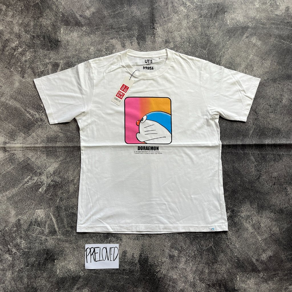 Tshirt Uniqlo UT x Doraemon Kaos Putih ukuran XL