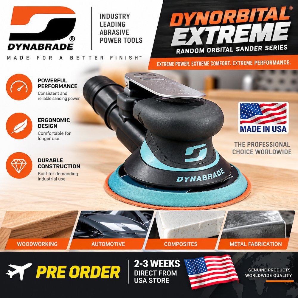 Dynabrade Dynorbital Extreme Mesin Amplas Angin Orbital Sander Pneumatic