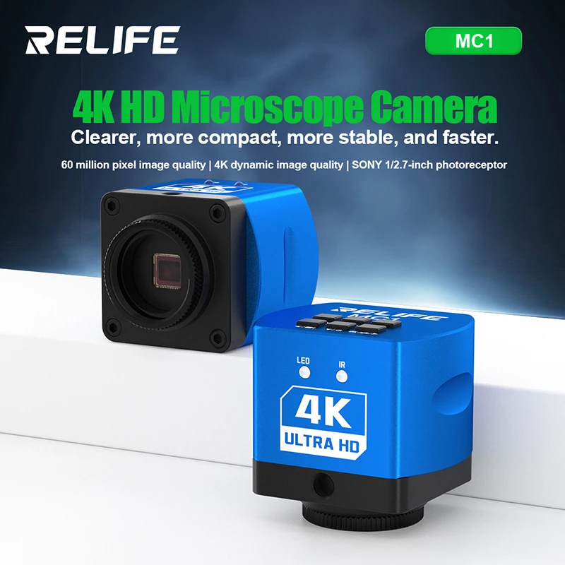 RELIFE MC1 4K FOR CAMERA  MICROSCOPE HD TRINOCULAR ORIGINAL - KAMERA MIKROSKOP MICROSCOPE 4K HD - KA