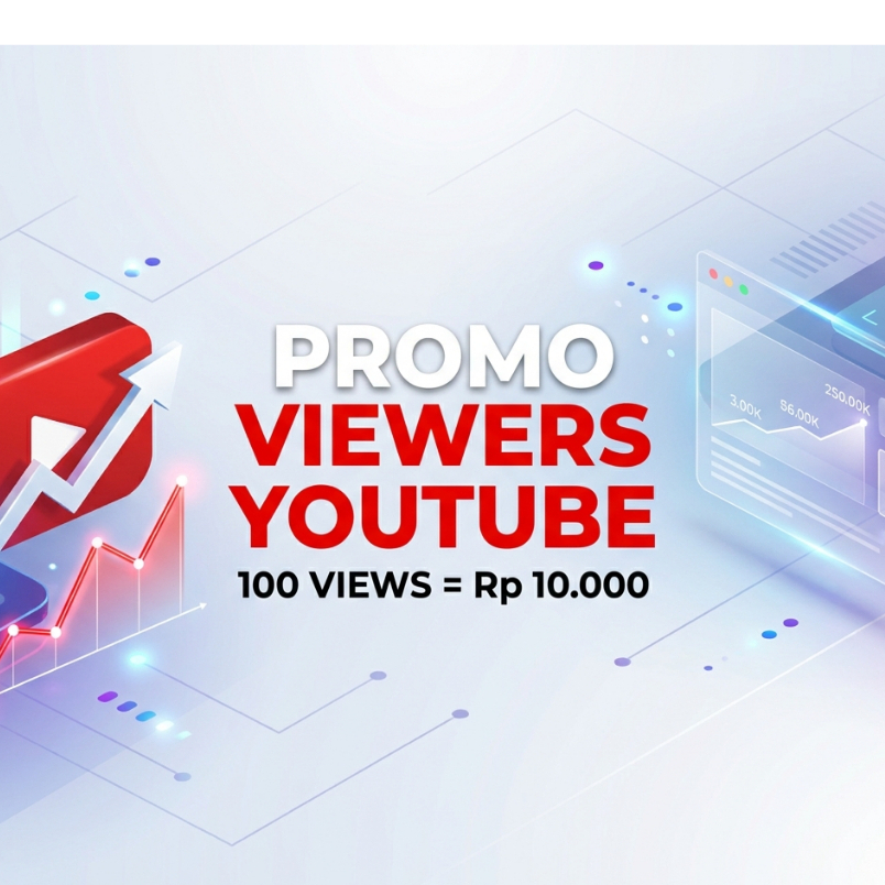 PROMO VIEWS/VIEWERS YOUTUBE BERGARANSI MURAH BEST QUALITY