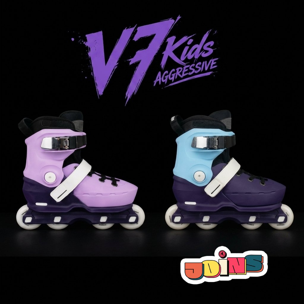 Sepatu Roda Inline Skate Aggresive Cougar Kids MZS 7003