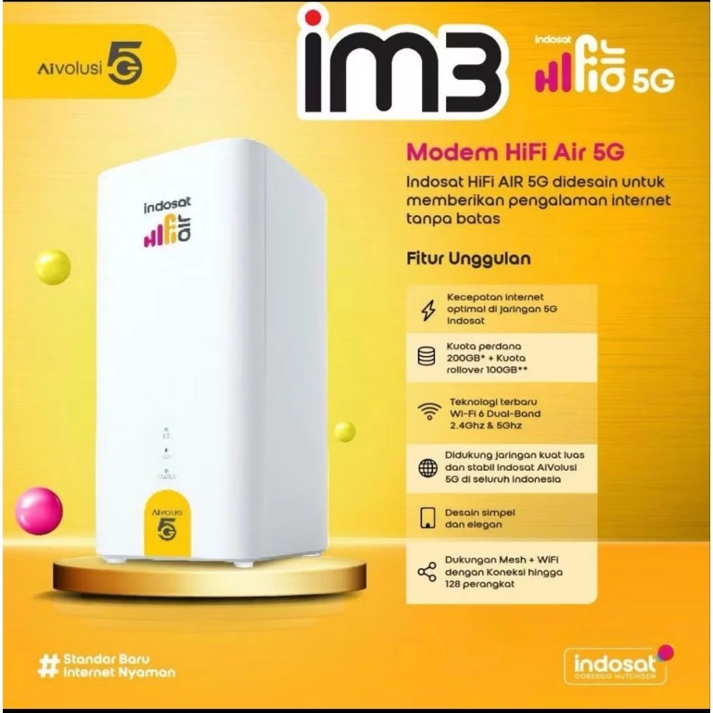 Huawei brovi 5G H153-381, bundling indosat hifi air 5G