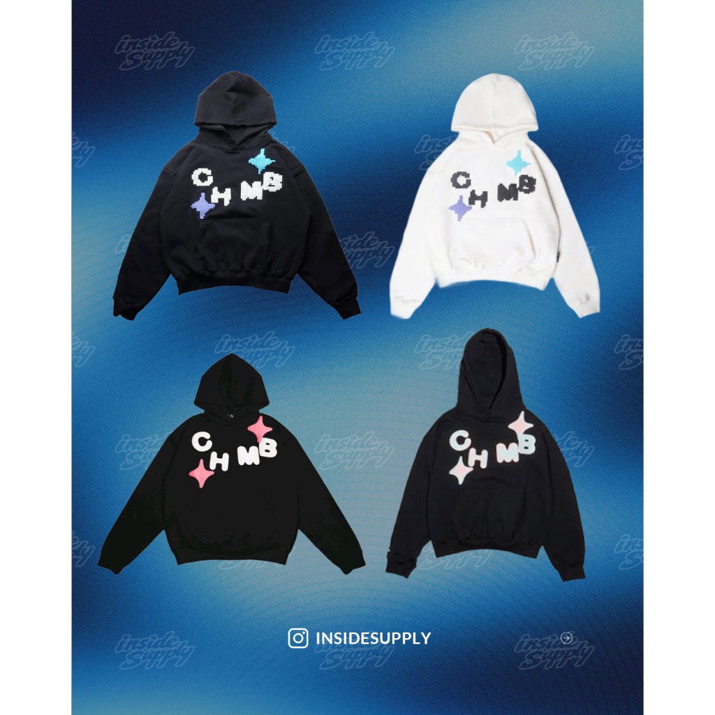 Hoodie shooting love chmb pixel black white bedstar black original