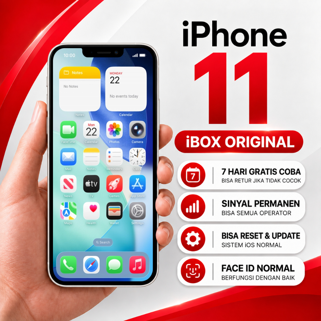 Apple iPhone 11 iBOX Original Second 64GB 128GB 256GB Sinyal Permanen IMEI Resmi Bisa Update Reset i