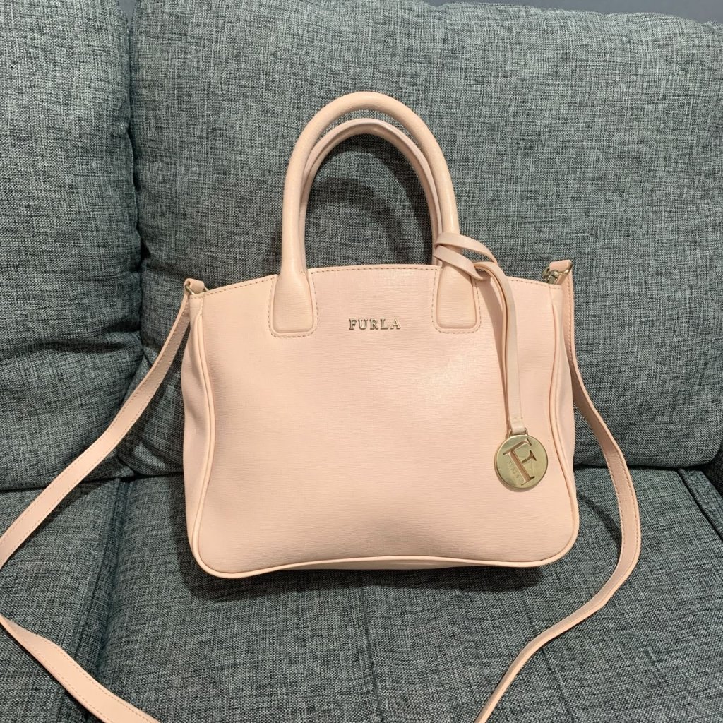 Preloved Tas Furla Camilla Satchel Soft Pink Authentic Original