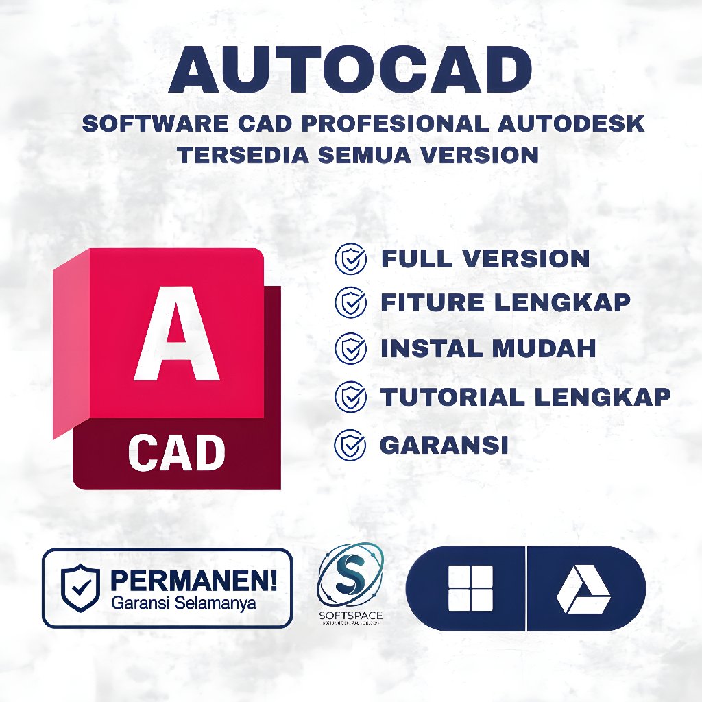 AutoCAD 2027 - 2007 Full Version Original No Trial Lifetime + Panduan Instalasi (WIN & MAC)