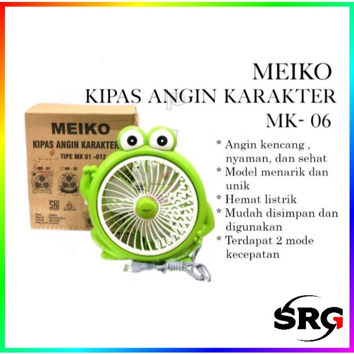 MEIKO Kipas Karakter Kipas Listrik Kipas Duduk kipas meja SNI