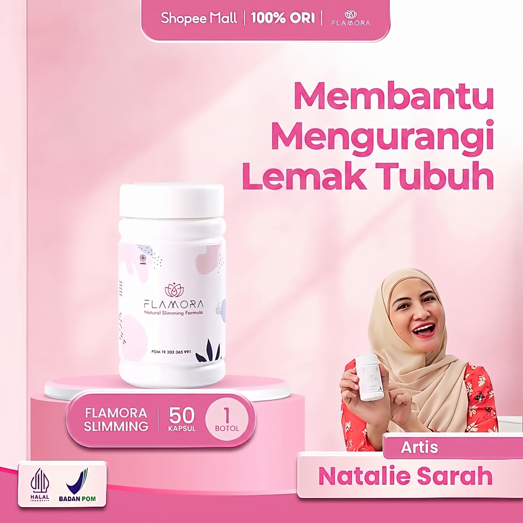 Flamora Kapsul | Membantu Mengurangi Lemak Tubuh | Natural Slimming Formula isi 50 Kapsul 1 pcs
