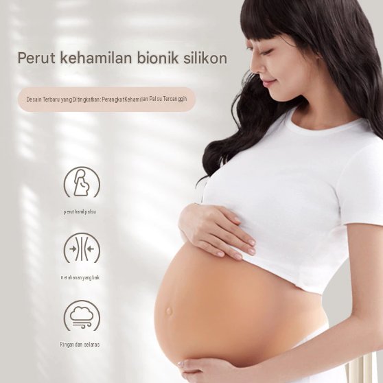 AL Perut Hamil Palsu Silikon Bionik - Prop Kehamilan / Kembar / Syuting & Cosplay