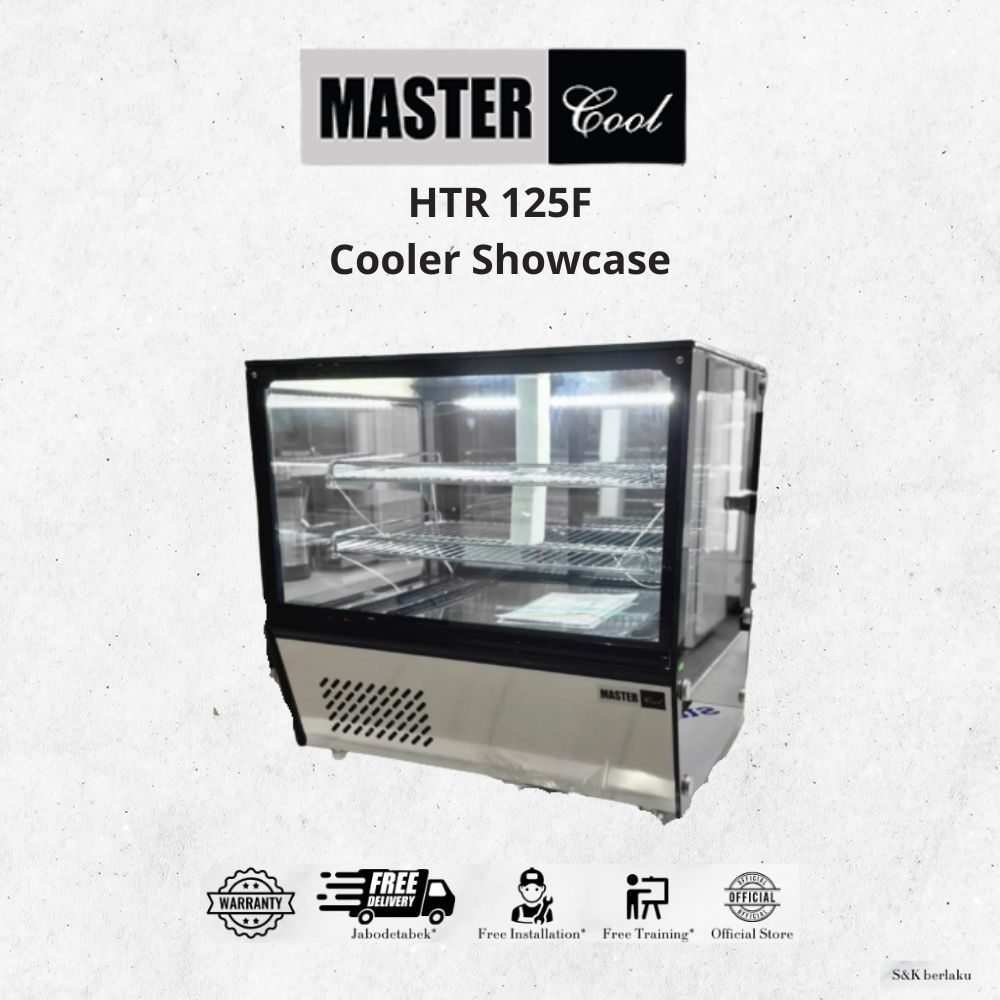 Mastercool HTR125F Cooler Display Showcase | Showcase Pendingin untuk Cafe | Cooler Showcase with Te