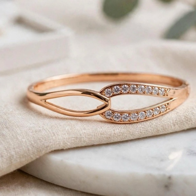 Gelang Xuping asli Mata Gelang tangan wanita Dewasa model klasik vintage abadi warna rosegold akseso