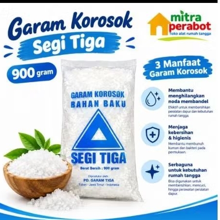 Garam Kasar Non Yodium Krosok 900 gram Garam Kasar Segitiga Biru