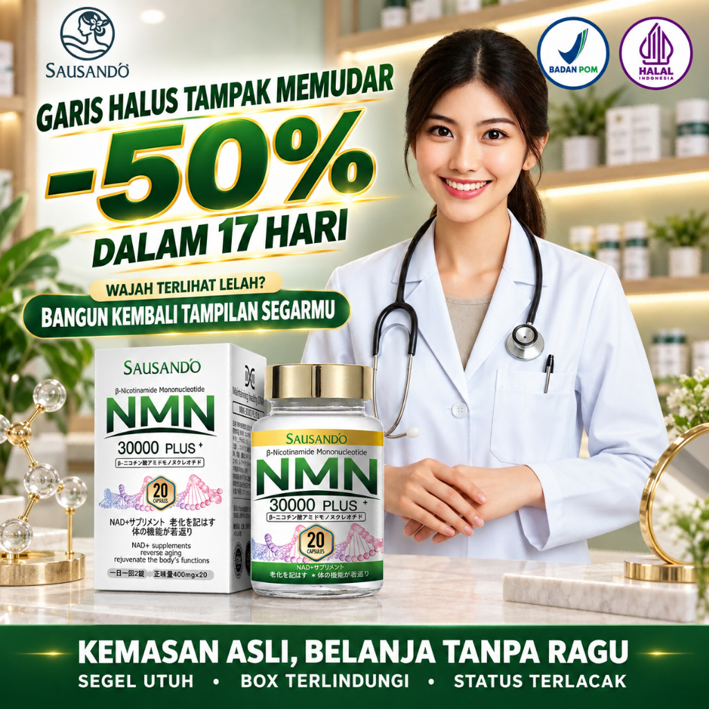 SAUSANDO Pembaruan total NMN 30000 PLUS Anti-Aging Anti kerutan Anti penuaan Suplemen NMN Produk per