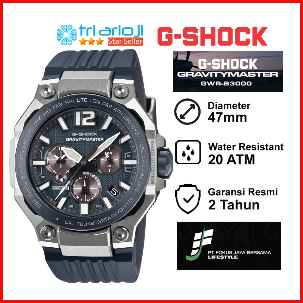 Casio G-SHOCK GWR-B3000A-2ADR Jam Tangan Pria GSHOCK GRAVITYMASTER GWR-B3000A-2A GWRB3000