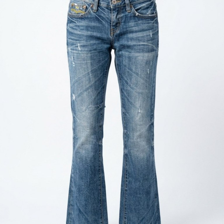 Celana Jeans bootcut DISCOVERED Love Denim
