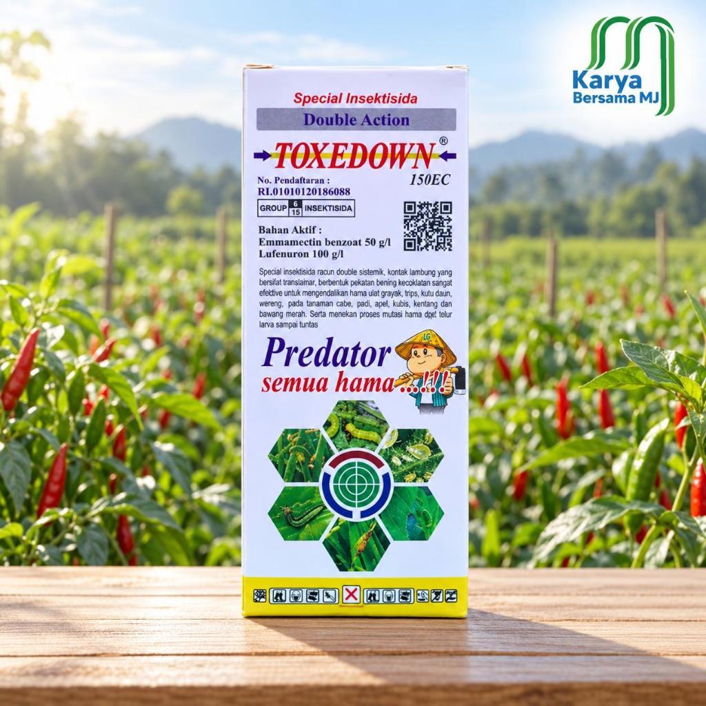 Insektisida TOXEDOWN 150 EC – Emamektin Lufenuron Obat Ulat Grayak dan Hama Tanaman