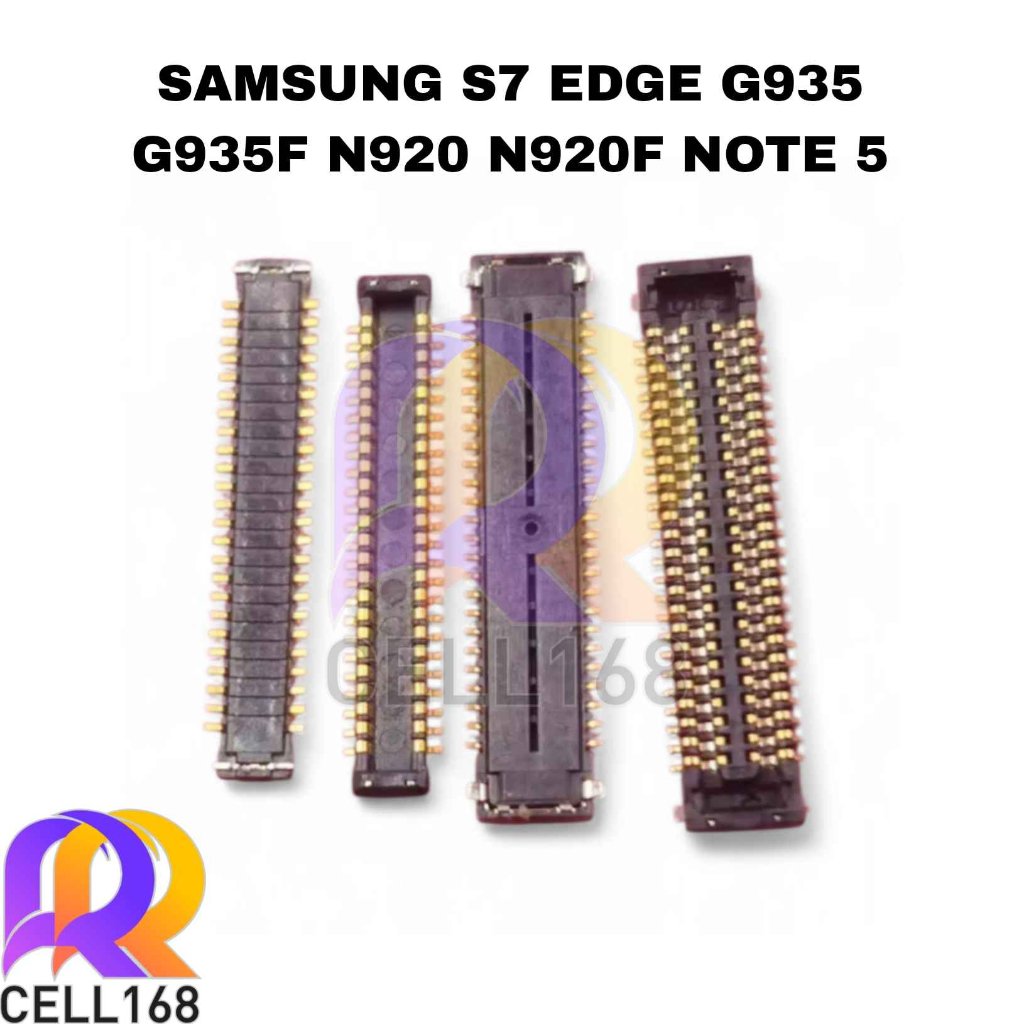 KONEKTOR LCD SAMSUNG S7 EDGE G935 G935F N920 N920F NOTE 5 SOKET CONNECTOR LCD FPC 48 PIN DIMESIN DIK