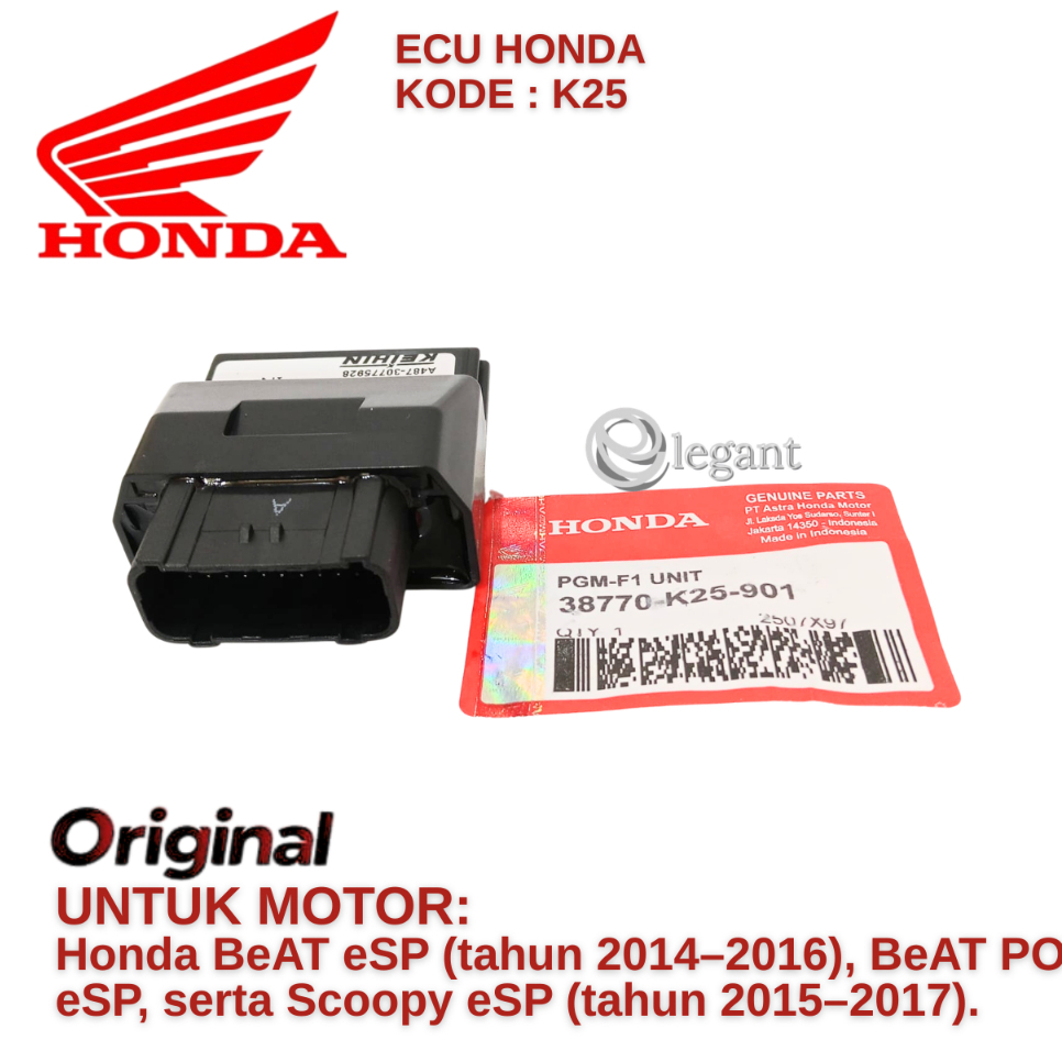 K25 Ecu Original Honda Untuk Motor Beat esp Beat Pop Scoopy esp