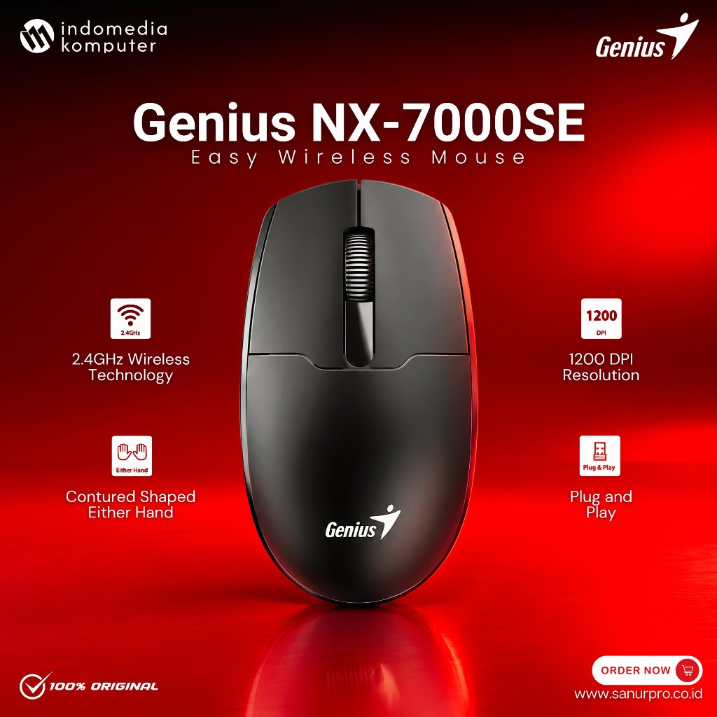 Genius Mouse Wireless NX-7000SE Mouse Genius Wireless NX-7000SE Genius Wireless Mouse NX-7000SE