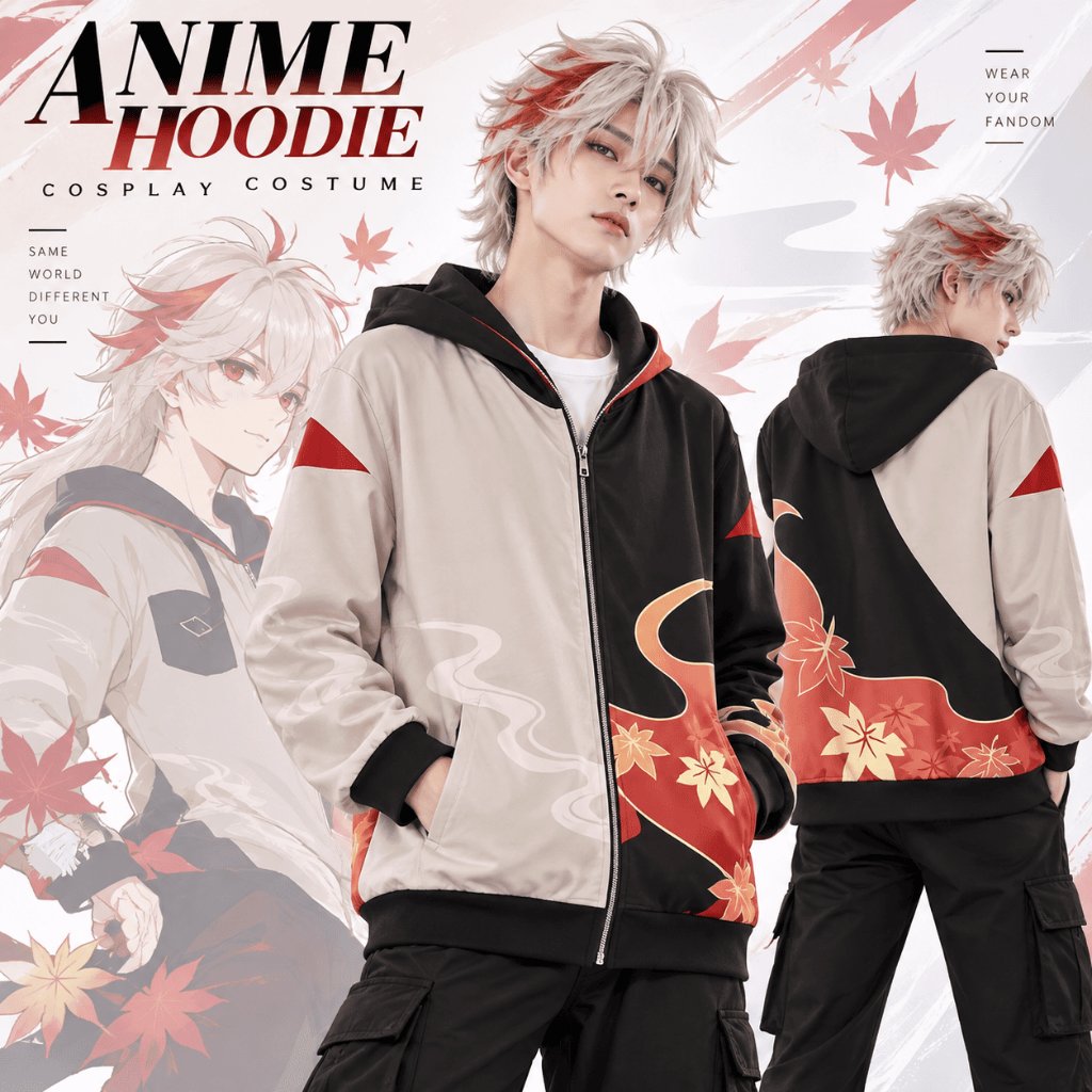 Jaket Hoodie Sweater Game Genshin Impact Kazuha kaedahara