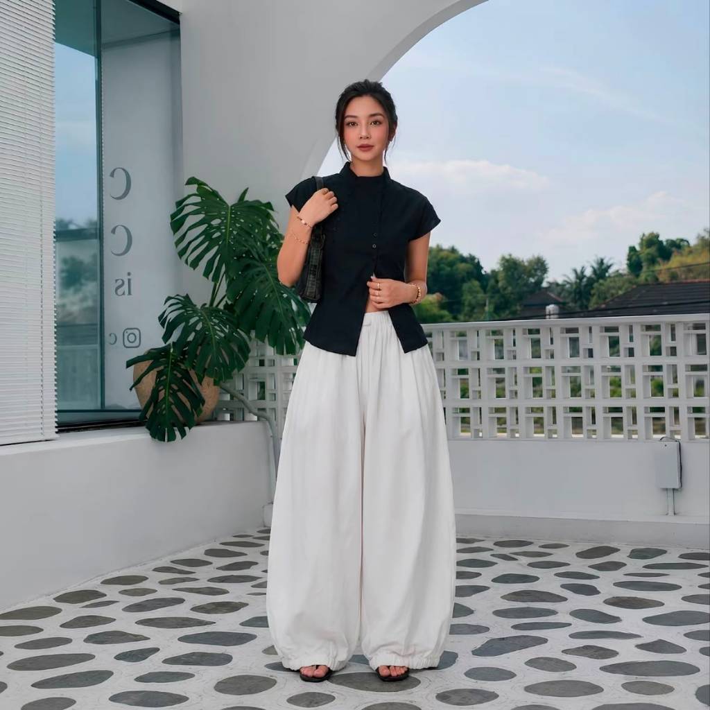 Aira Ballon Wide Pants-Barrel Pants Balon Oversize Jumbo-Kulot Wanita