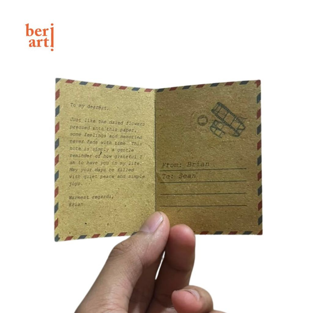 Kartu Ucapan Vintage Custom | Greeting Card Estetik | Kartu Ucapan Custom Aesthetic | Personalized G