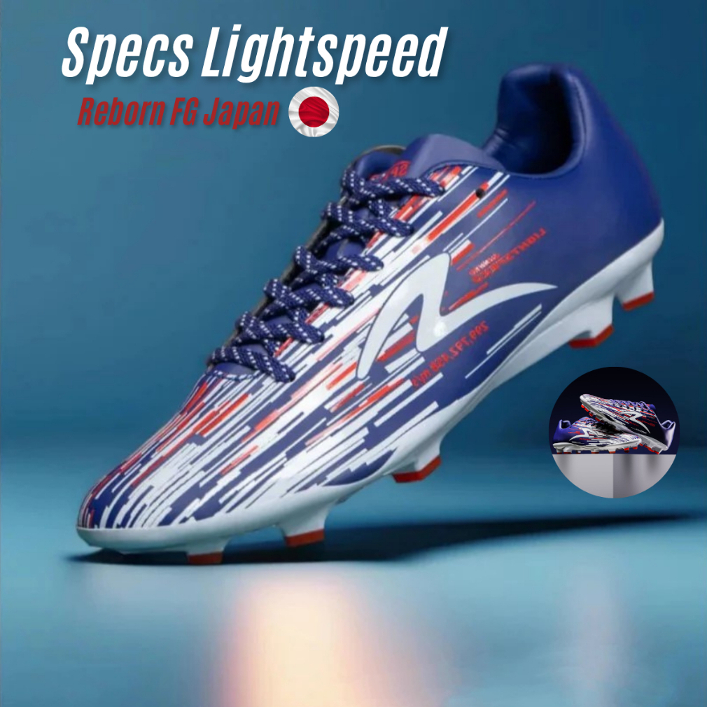 SPECS SEPATU SEPAK BOLA LIGHTSPEED REBORN FG DARK BLUE JAPAN