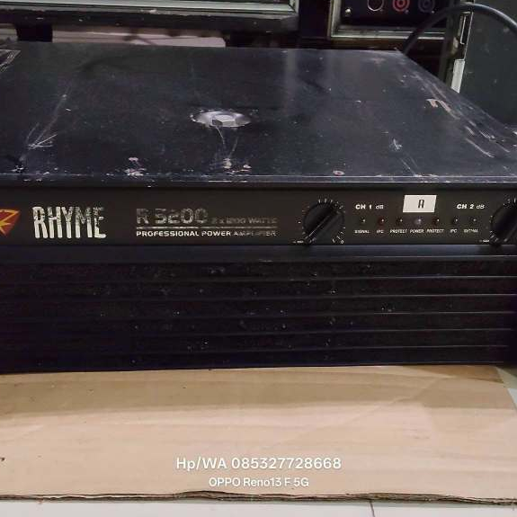 Power Amplifier RHYME R5200 Bekas Kondisi Normal