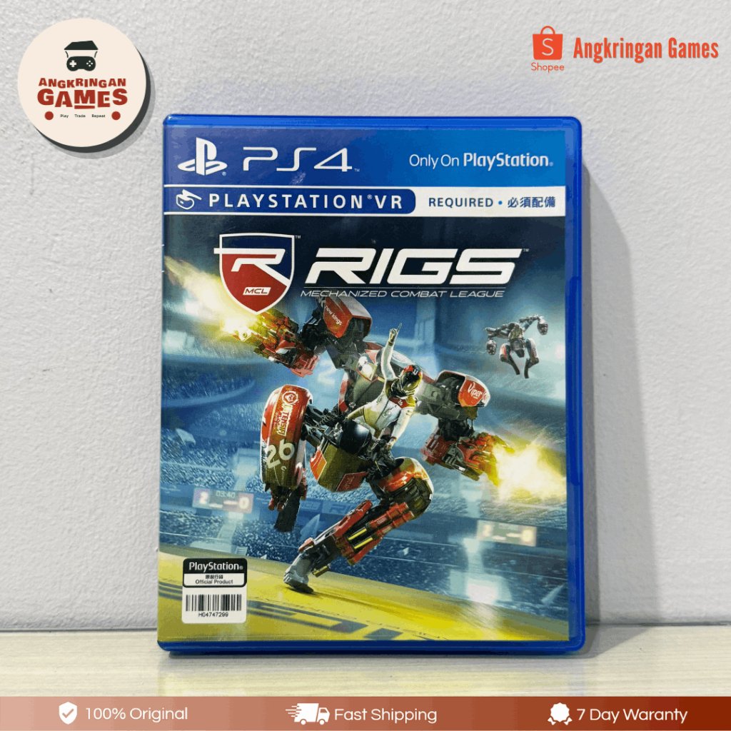 BD Kaset RIGS Mechanized Combat League PS4 Original Second Bekas | Game Asik VR Mecha Shooter Arena 
