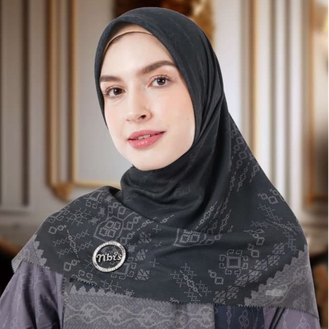 NIBRAS XYLA SCARVES JILBAB XYLA SEGI EMPAT MOTIF NIBRAS
