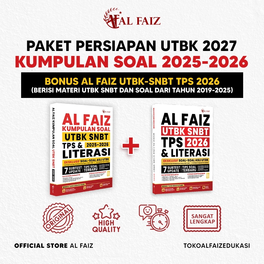 Paket Persiapan UTBK 2027 Buku Kumpulan Soal 2025-2026 Bonus Al Faiz UTBK SNBT 2026